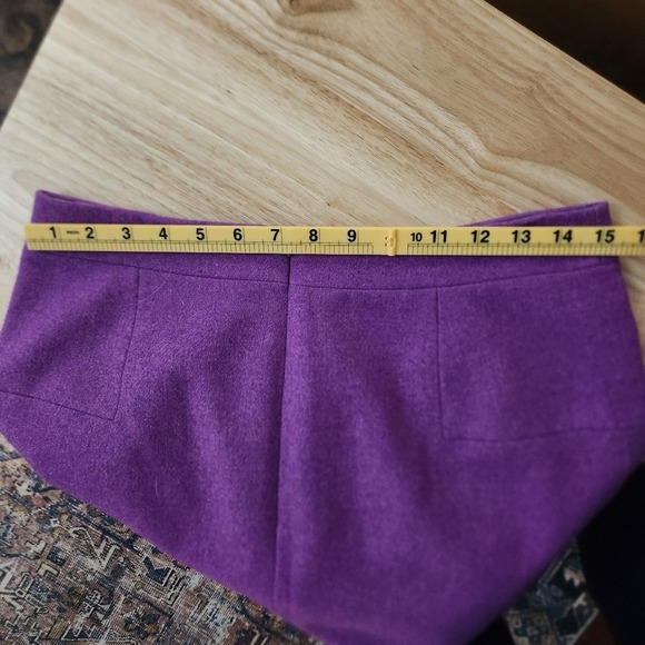 J. Crew Purple Skirt Mini Above Knee Career Business Office Casual 6 Flaw - Picture 6 of 10